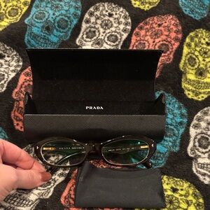 Prada tortoise Eyeglasses with Case
